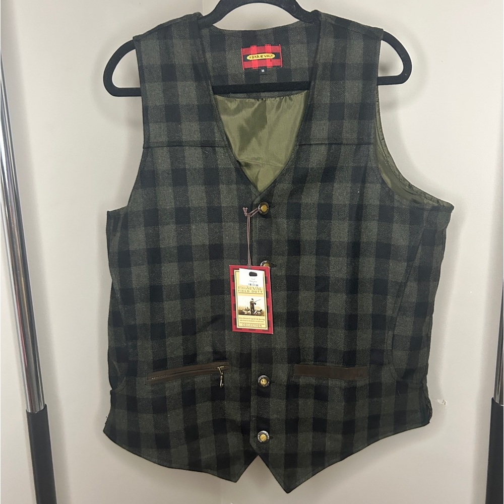 green plaid vest